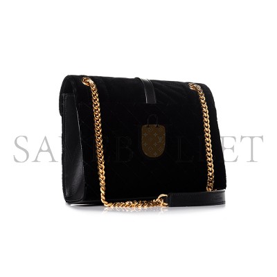 YSL ENVELOPE MEDIUM CHAIN BAG IN SUEDE SHOULDER BAG 487206759478 (24*17.5*6cm)