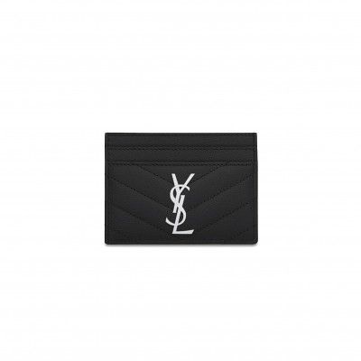 YSL CASSANDRE MATELASSÉ CARD CASE IN GRAIN DE POUDRE LEATHER 423291BOW021000 (10.5*7.5*0.5cm)