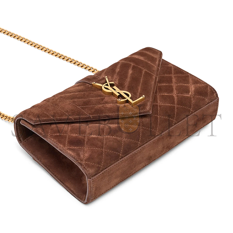 YSL ENVELOPE SMALL BAG IN SUEDE SHOULDER BAG 401231603266 (21*13*6cm)