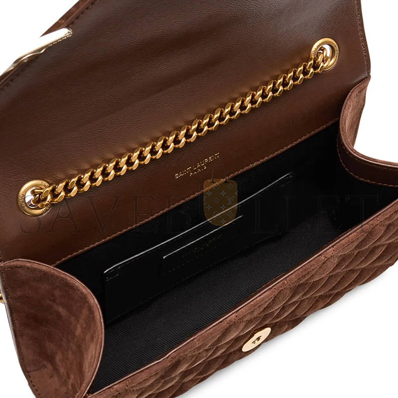 YSL ENVELOPE SMALL BAG IN SUEDE SHOULDER BAG 401231603266 (21*13*6cm)