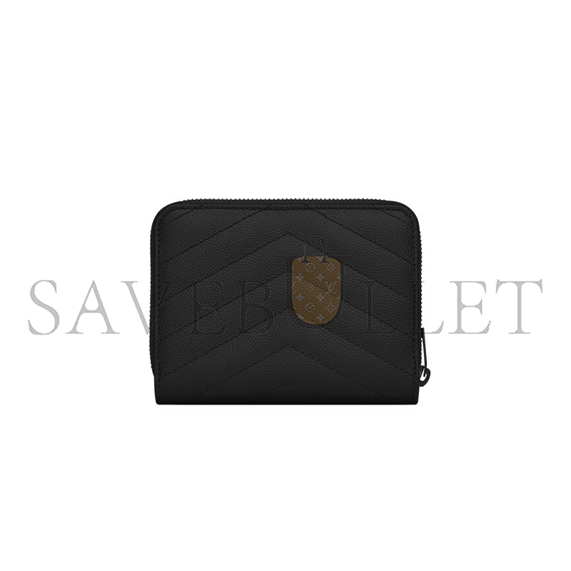 YSL CASSANDRE MATELASSÉ COMPACT ZIP AROUND WALLET IN GRAIN DE POUDRE LEATHER 668288BOW081000 (12*10*3cm) YSL CASSANDRE MATELASSÉ COMPACT ZIP AROUND WALLET IN GRAIN DE POUDRE LEATHER 668288BOW081000 (12*10*3cm)