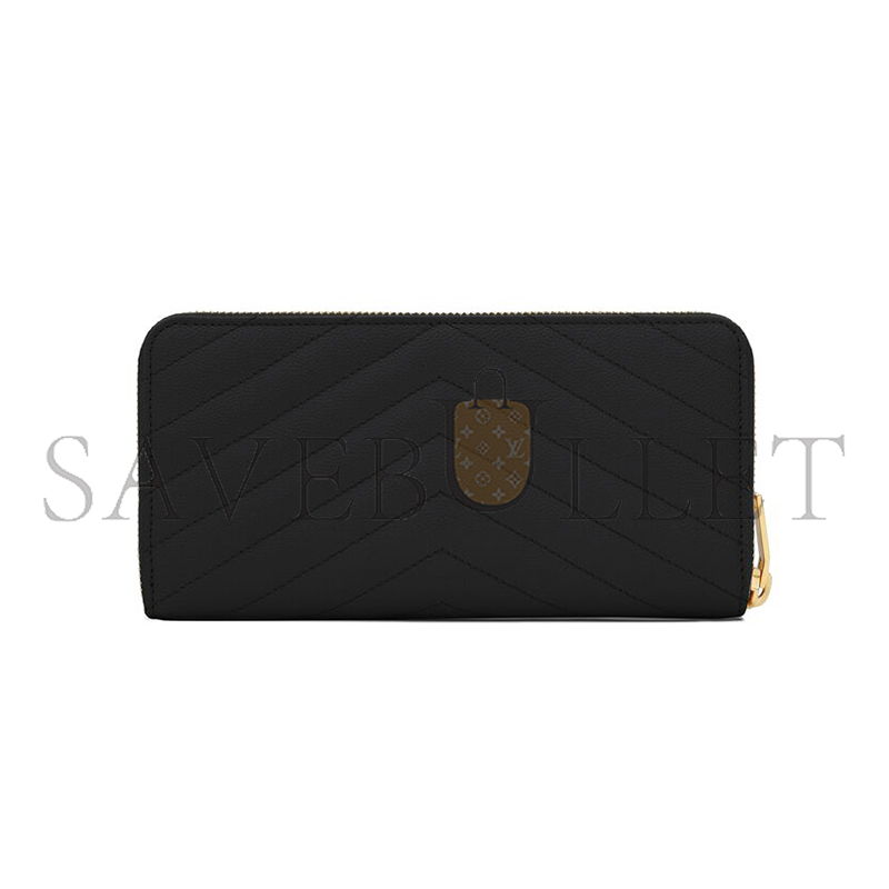 YSL CASSANDRE MATELASSÉ ZIP AROUND WALLET IN GRAIN DE POUDRE LEATHER 358094BOW011000 (19*9.5*2.5cm) YSL CASSANDRE MATELASSÉ ZIP AROUND WALLET IN GRAIN DE POUDRE LEATHER 358094BOW011000 (19*9.5*2.5cm)