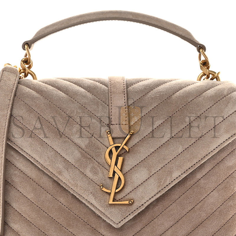 YSL COLLEGE MEDIUM IN QUILTED SUEDE 6002791U8072346 (24*17*6.5cm)