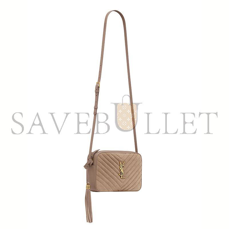 YSL LOU IN QUILTED SUEDE 715232C4BW72346 (23*16*6cm)